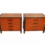 Pair Mid Century Harvey Probber Nightstands End Tables