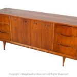 Mid-Century Modern Walnut Dresser Sideboard