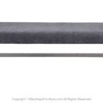 Mid-Century Modern Chrome Upholstered Bench Design Institute America Milo Baughman Style