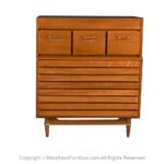 Mid-Century American of Martinsville tall High Boy Walnut Dresser Chest