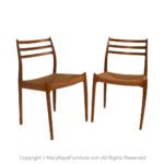 Pair Mid-Century Niels Otto Moller Model 78 Teak Chairs