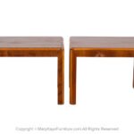 Mid-Century Lane Parson Style End Side Tables Pair