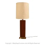 Large Laurel Rosewood Solid Brass Table Lamp