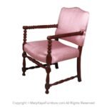 Vintage Antique Bobbin Turned Walnut Armchair