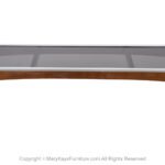 Milo Baughman-Inspired Walnut and Aluminum Smoked Glass Coffee Table