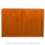 Mid Century Poul Hundevad Teak Tambour Door Dresser