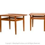 Pair Mid Century Danish Modern Side Tables Grete Jalk for Glostrup