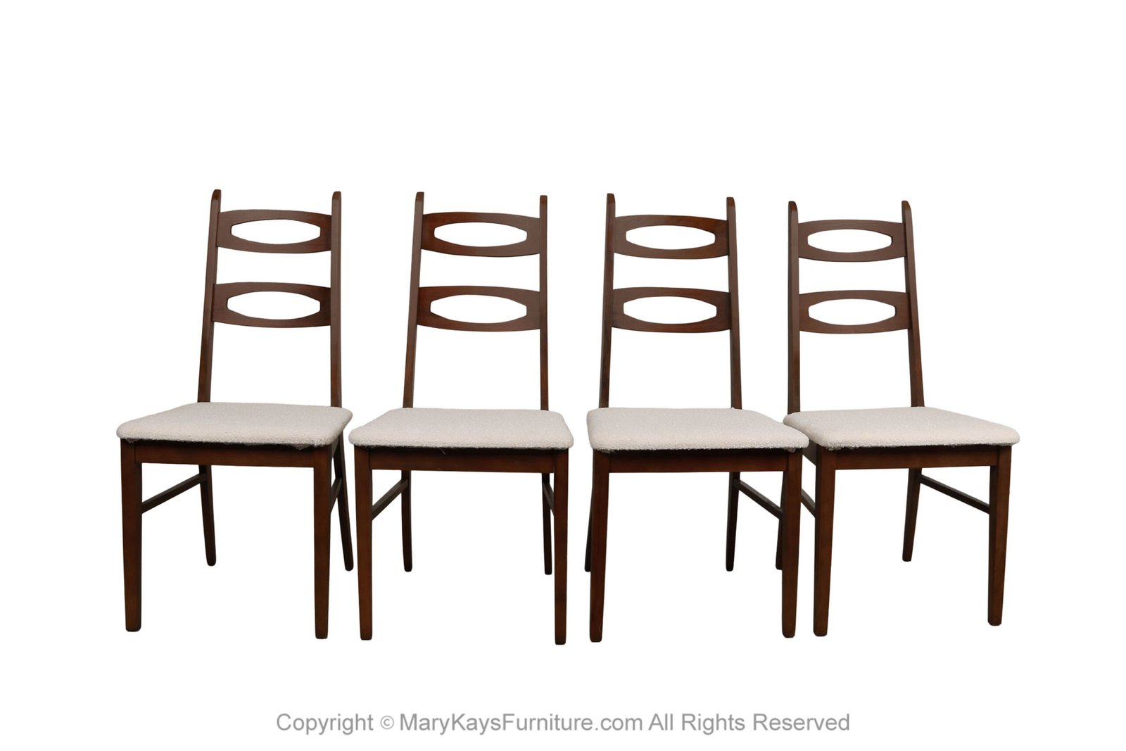 Mid century dining chairs in style of Kent Coffey perspecta cats Eye 1 scaled
