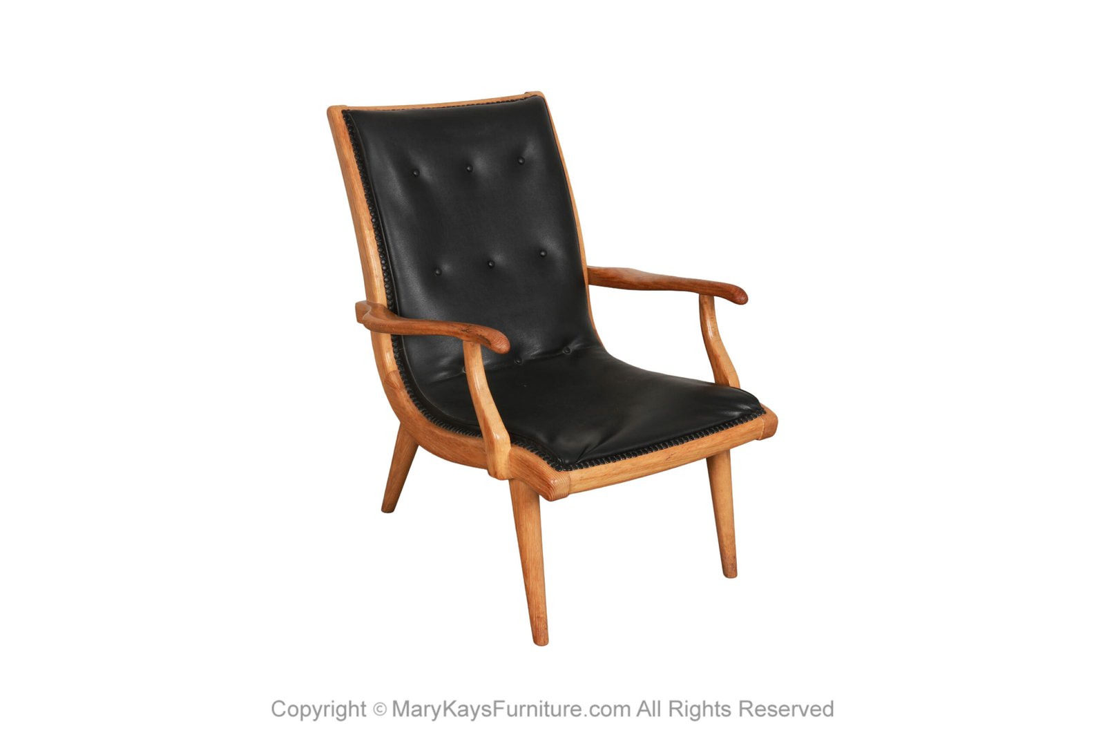 Mid century scoop lounge chair in the style of Milo Baughman 1 scaled