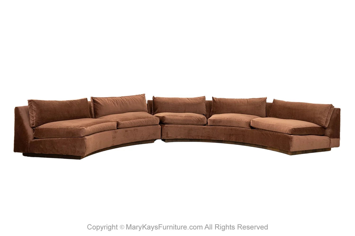 Milo Baughman for Thayer Coggin Curved Sectional Sofa Newly Reupholstered 1 copy